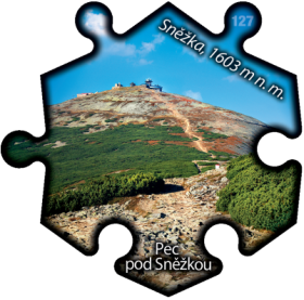 Magnetka č. 127 Pec pod Sněžkou - Sněžka, 1603 m n.m.
