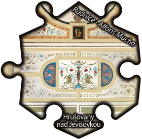 Magnetka č. 1168 Hrušovany pod Jevišovkou – Radnice – Alfons Mucha