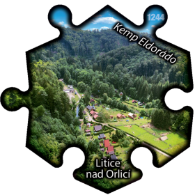 Magnetka č. 1244 Litice nad Orlicí - Kemp Eldorádo