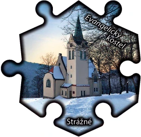 Magnetka č. 1341 Strážné – Evangelický kostel