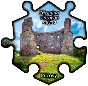 Magnetka č. 1373 Příčovy - Zřícenina větrného mlýna