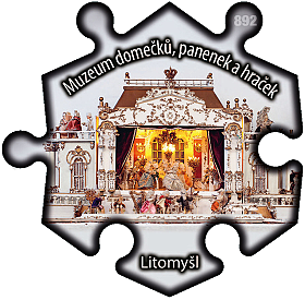Magnetka č. 892 Litomyšl - Muzeum domečků, panenek a hraček