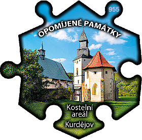 Magnetka č. 955 Kurdějov – Kostelní areál