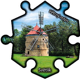 Magnetka č. 965 Světlík – Větrný mlýn
