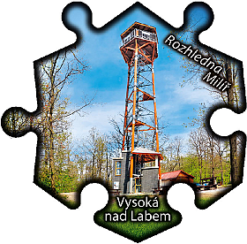 Magnetka č. 982 Vysoká nad Labem - Rozhledna Milíř