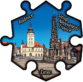 Magnetka č. 988 Žatec - Sloup Nejsvětější Trojice