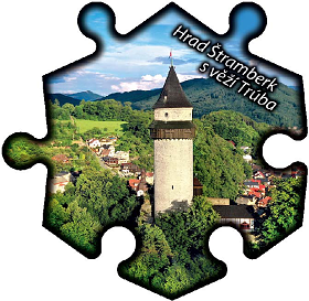 Magnetka č. 1152 Štramberk – Hrad Štramberk s věží Trúba