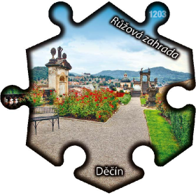 Magnetka č. 1203 Děčín - Růžová zahrada