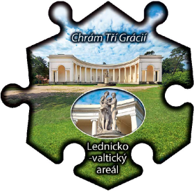 Magnetka č. 1207 Lednicko-valtický areál – Chrám Tří Grácií