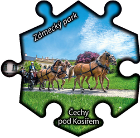 Magnetka č. 1221 Čechy pod Kosířem – Zámecký park
