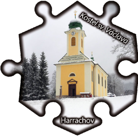 Magnetka č. 1239 Harrachov – Kostel sv. Václava