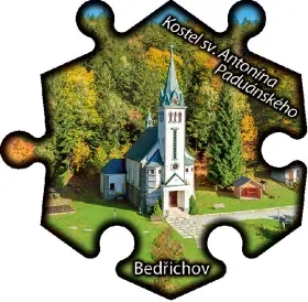 Magnetka č. 1267 Bedřichov – Kostel sv. Antonína Paduánského