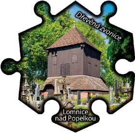 Magnetka č. 1274 Lomnice nad Popelkou – Dřevěná zvonice