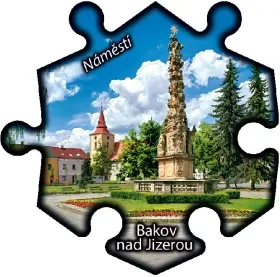 Magnetka č. 1281 Bakov nad Jizerou – Náměstí