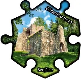 Magnetka č. 1298 Svojšice - Zřícenina tvrze