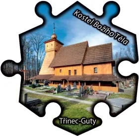 Magnetka č. 1305 Třinec-Guty – Kostel Božího Těla