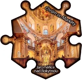 Magnetka č. 26 Jaroměřice nad Rokytnou –  Chrám sv. Markéty