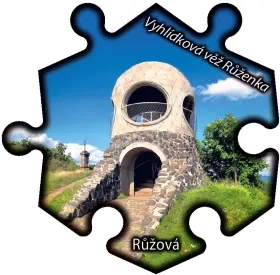 Magnetka č. 1324 Růžová - Vyhlídková věž Růženka