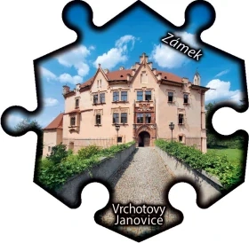 Magnetka č. 1327 Vrchotovy Janovice - Zámek
