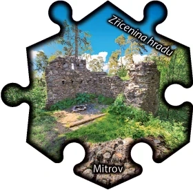 Magnetka č. 1313 Mitrov – Zřícenina hradu
