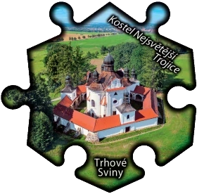 Magnetka č. 1345 Trhové Sviny – Kostel Nejsvětější Trojice