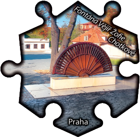 Magnetka č. 1365 Praha - Fontána Vějíř Žofie Chotkové