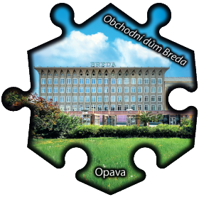 Magnetka č. 1382 Opava - Obchodní dům Breda