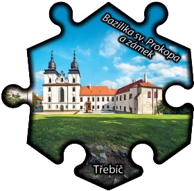 Magnetka č. 1388 Třebíč – Bazilika sv. Prokopa a zámek