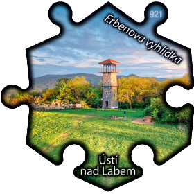 Magnetka č. 921 Ústí nad Labem - Erbenova vyhlídka