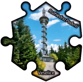 Magnetka č. 1398 Veselice - Rozhledna Podvrší