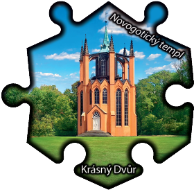 Magnetka č. 1406 Krásný Dvůr - Novogotický Templ