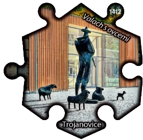 Magnetka č. 1412 Trojanovice – Valach s ovcemi