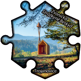 Magnetka č. 1410 Trojanovice – Zvonička Strážkyně Beskyd