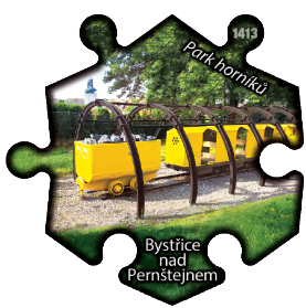 Magnetka č. 1413 Bystřice nad Pernštejnem – Park horníků