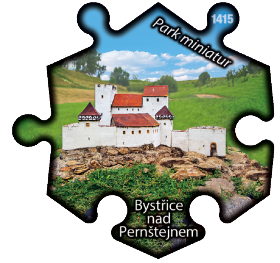 Magnetka č. 1415 Bystřice nad Pernštejnem – Park miniatur – Zámeček