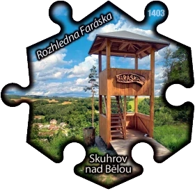 Magnetka č. 1403 Skuhrov nad Bělou – Rozhledna Faráska