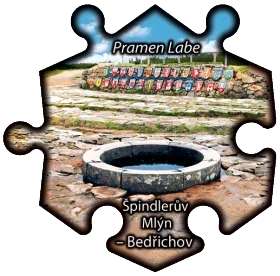 Magnetka č. 1393 Špindlerův Mlýn - Bedřichov - Pramen Labe