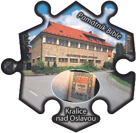 Magnetka č. 1441 Kralice nad Oslavou – Památník Bible