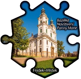 Magnetka č. 1443 Frýdek-Místek – Bazilika Navštívení Panny Marie