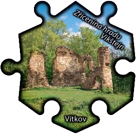 Magnetka č. 1466 Vítkov – Zřícenina hradu Vikštejn