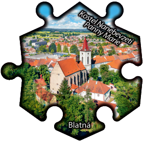 Magnetka č. 1468 Blatná – Kostel Nanebevzetí Panny Marie