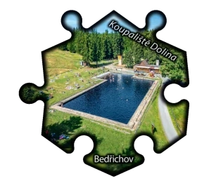 Magnetka č. 1474 Bedřichov - Koupaliště Dolina