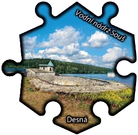 Magnetka č. 1516 Desná - Vodní nádrž Souš