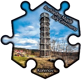 Magnetka č. 1517 Kořenov - Rozhledna Maják Járy Cimrmana