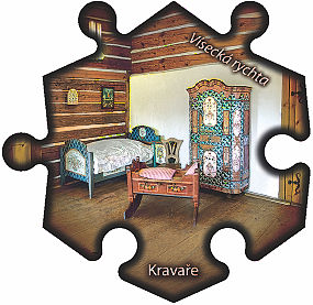Magnetka č. 555 Kravaře - Vísecká rychta, interiér