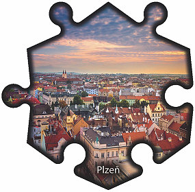 Magnetka č. 670 Plzeň (panorama)