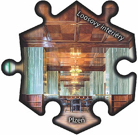 Magnetka č. 669 Plzeň - Loosovy interiéry