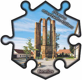 Magnetka č. 557 Benešov – Zřícenina minoritského kláštera