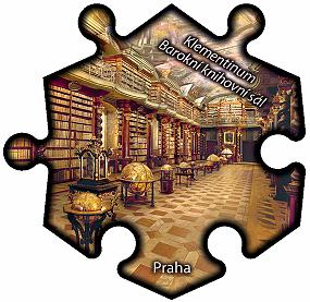 Magnetka č. 676 Praha - Klementinum - Barokní knihovní sál