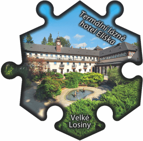 Magnetka č. 774 Velké Losiny - Termální lázně, hotel Eliška